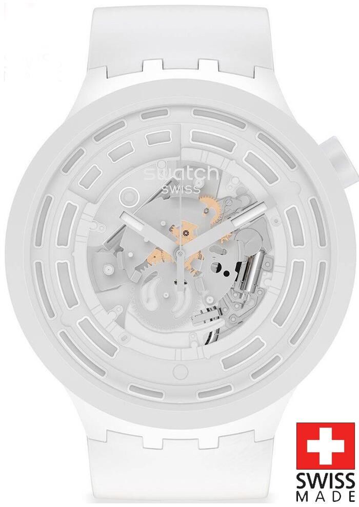 Swatch SB03W100 C-WHITE BIG BOLD BIOCERAMIC Kol Saati