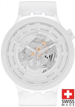 Swatch SB03W100 C-WHITE BIG BOLD BIOCERAMIC Kol Saati