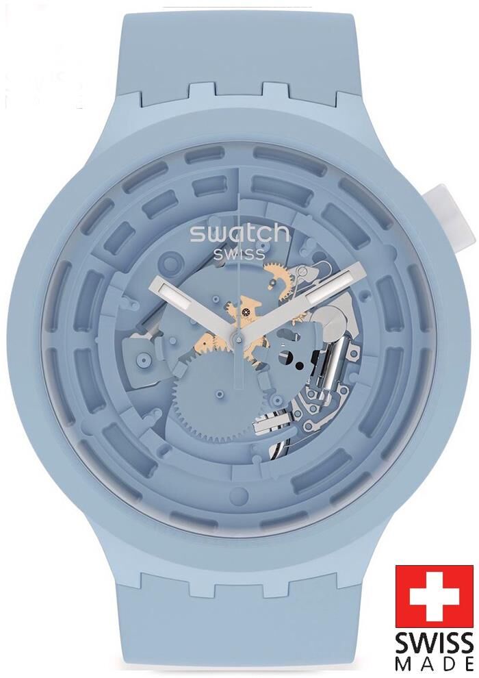 Swatch SB03N100 C-BLUE BIG BOLD BIOCERAMIC Kol Saati