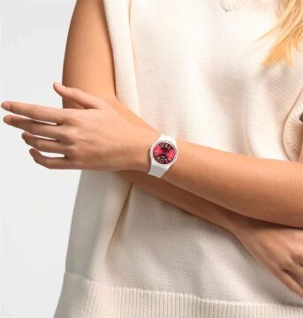 Swatch SO28W109 PUREST LOVE Kol Saati