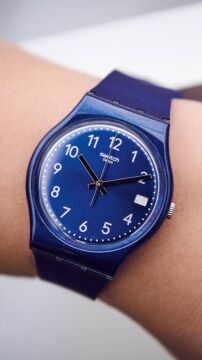 Swatch GN416 SILVER IN BLUE Kol Saati