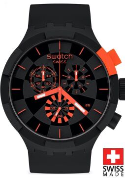Swatch SB02B402 CHECKPOINT RED Kol Saati