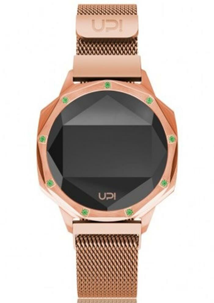 UpWatch 1785 ICONIC ROSE GOLD GREEN LE SET WITH SWAROVSKI® TOPAZ LOOP BAND Kol Saati