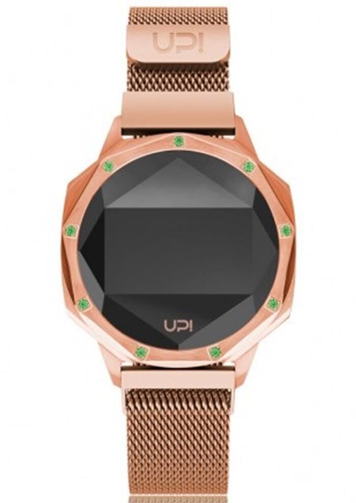 UpWatch 1785 ICONIC ROSE GOLD GREEN LE SET WITH SWAROVSKI® TOPAZ LOOP BAND Kol Saati