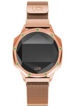 UpWatch 1785 ICONIC ROSE GOLD GREEN LE SET WITH SWAROVSKI® TOPAZ LOOP BAND Kol Saati