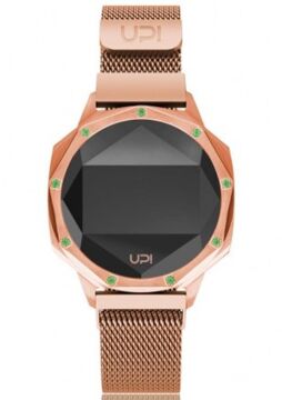UpWatch 1785 ICONIC ROSE GOLD GREEN LE SET WITH SWAROVSKI® TOPAZ LOOP BAND Kol Saati