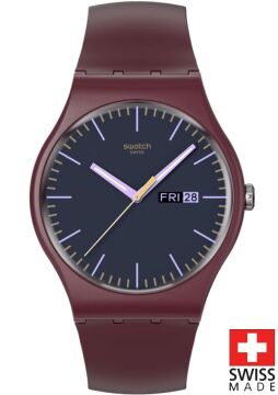Swatch SO29R707 BURGUNDY BERRY Kol Saati