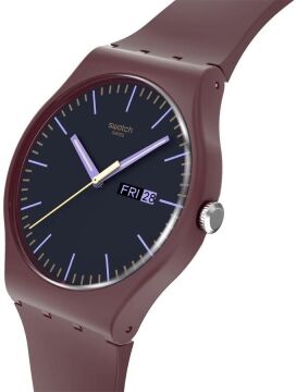 Swatch SO29R707 BURGUNDY BERRY Kol Saati