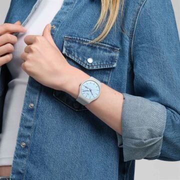 Swatch SO29M702 BLUEBERRY SKY Kol Saati