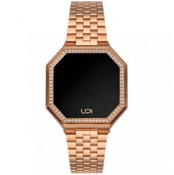 UP WATCH EDGE MINI SWAROVSKI SHINY ROSE GOLD KOL SAATİ