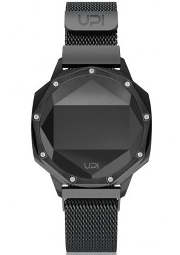 UpWatch 1748 ICONIC SWAROVSKI BLACK LOOP BAND Kol Saati