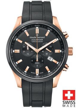 Claude Bernard 10222.37RNCA.NIR AQUARIDER CHRONOGRAPH Erkek Kol Saati