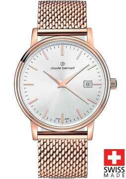 Claude Bernard 53007.37RMR.AIR CLASSIC DATE Unısex Kol Saati