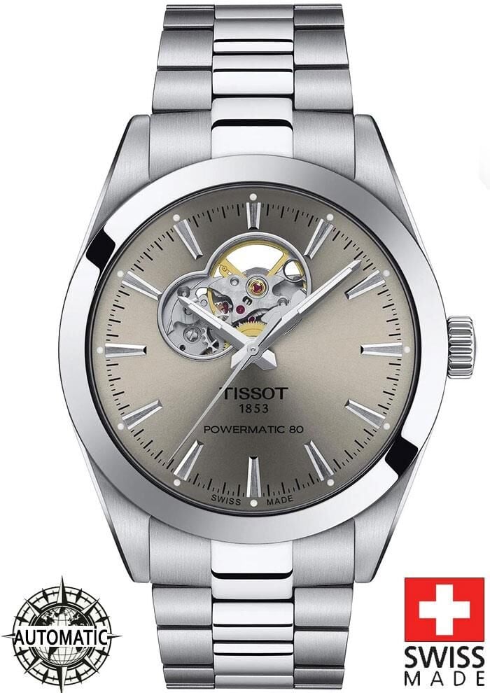 Tissot GENTLEMAN POWERMATIC 80 OPEN HEART T127.407.11.081.00 Erkek Kol Saati