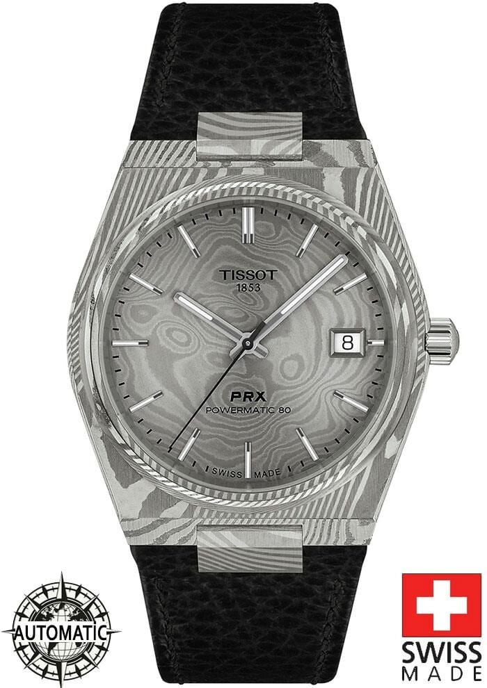 Tissot PRX DAMASCUS STEEL 38mm T137.807.96.081.00 Kol saati