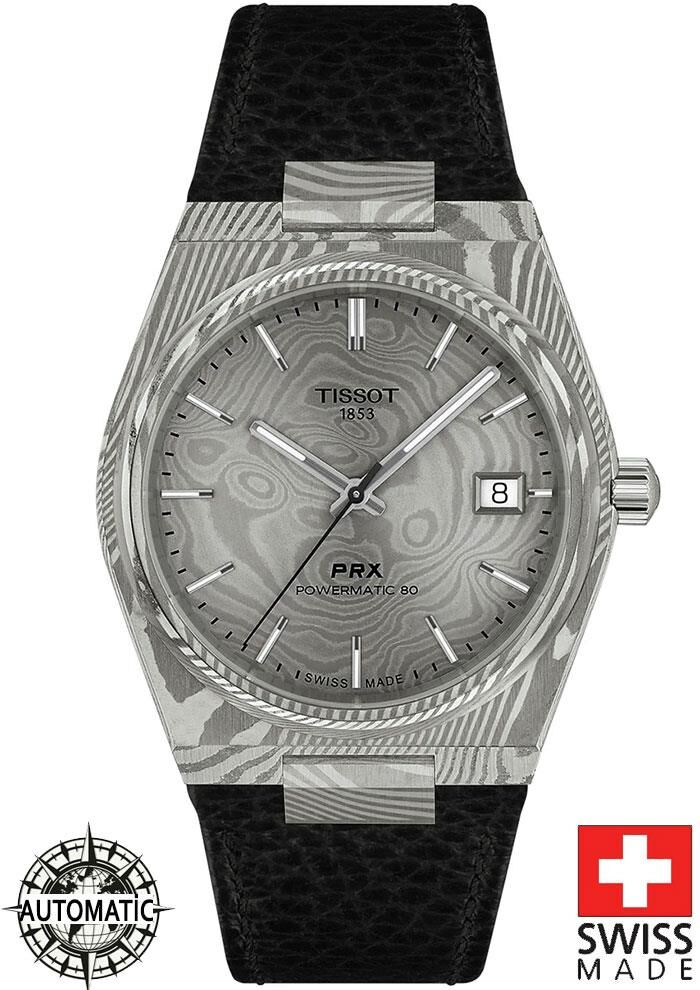 Tissot PRX DAMASCUS STEEL [38mm] T137.807.96.081.00 Kol saati