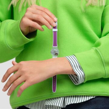 Swatch LL126 POWDER PLUM Kol Saati