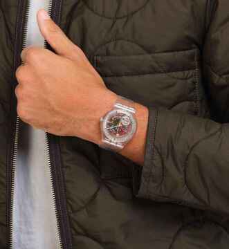 Swatch SO29K100 CLEARLY NEW GENT Kol Saati