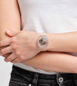 Swatch SO28K100 CLEARLY GENT Kol Saati