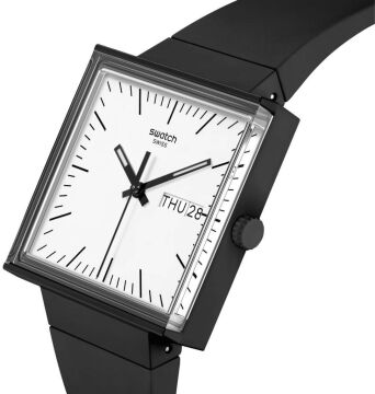 Swatch SO34B700 WHAT IF…BLACK? Kol Saati