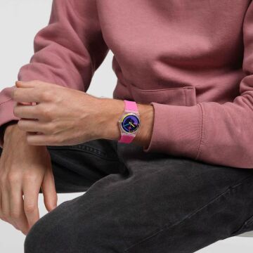 Swatch SO28K111 NEON PINK PODIUM Kol Saati