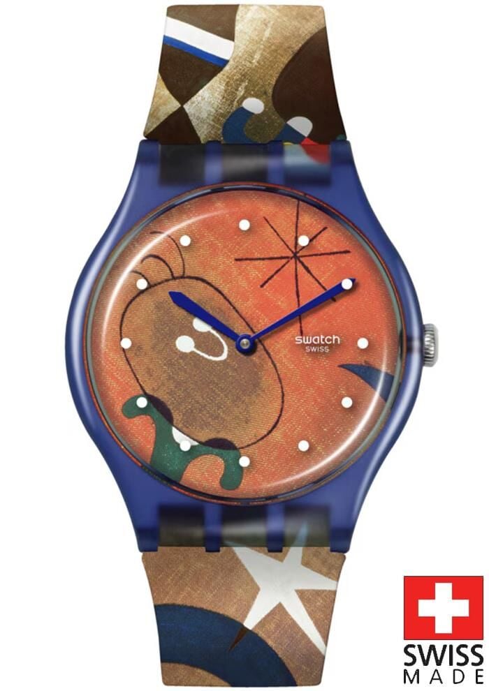 Swatch SO29Z136 MIRO'S WOMEN&BIRD IN THE MOONLIGHT Kol Saati