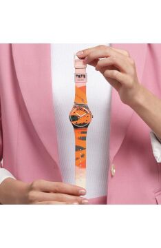 Swatch SUOZ362 BARNS-GRAHAM'S ORANGE Kol Saati